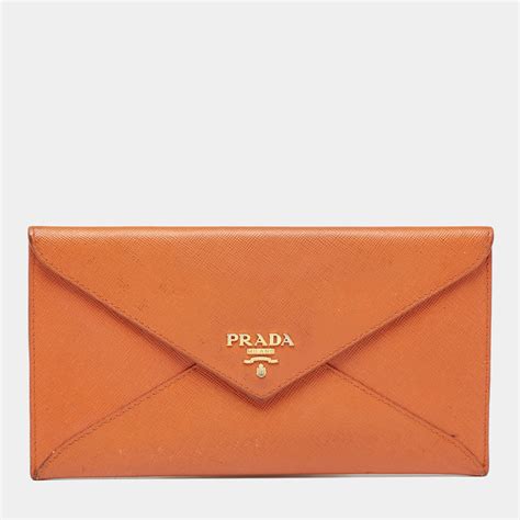 prada saffiano orange wallet|Prada odette saffiano.